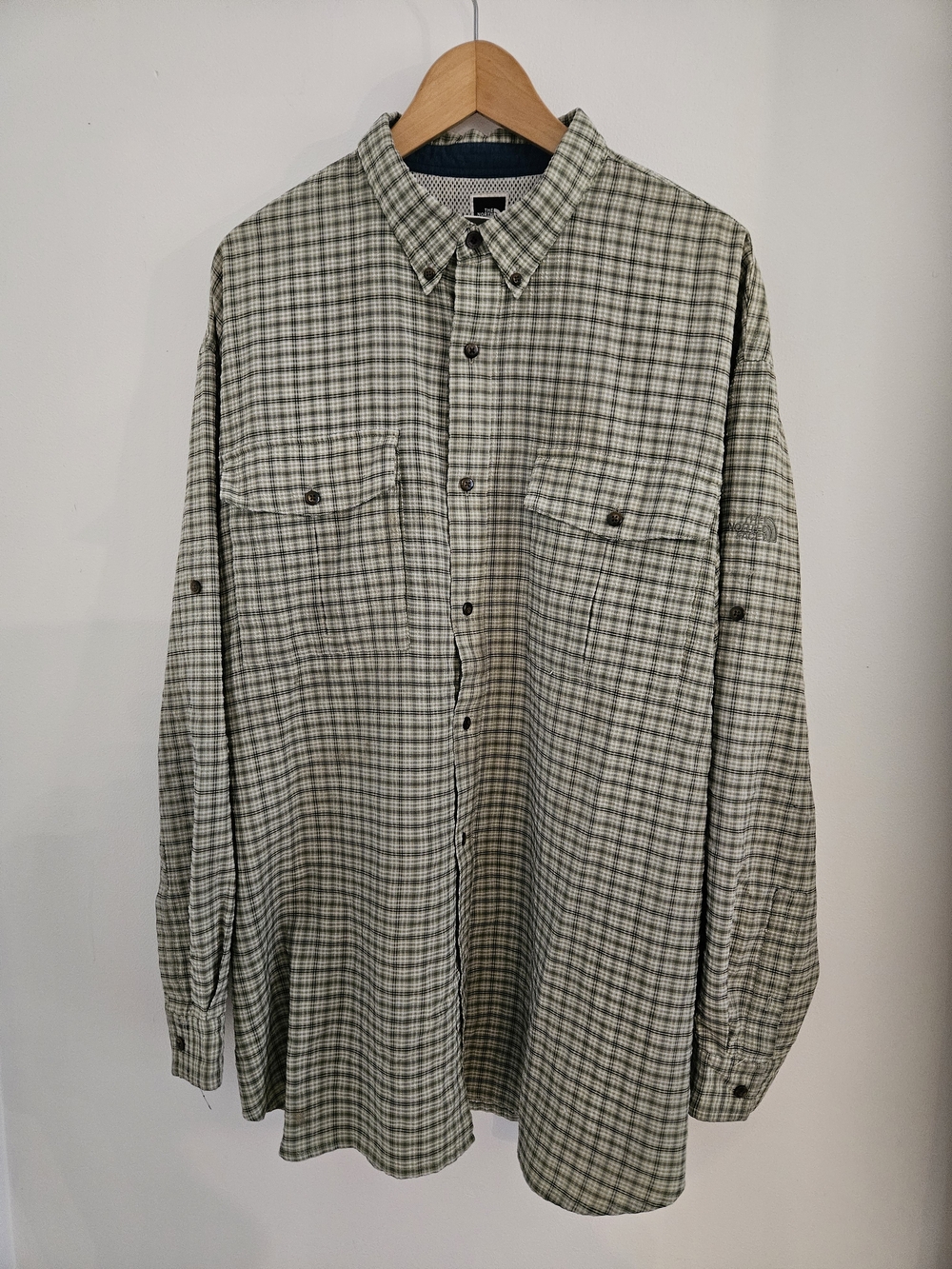Vintage The North Face Button-Down Long Sleeve Plaid Shirt Extra Large Vented
